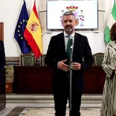 José Pacheco, Javier Ruiz Arana y María Jesús Montero José Pacheco, Javier Ruiz Arana y María Jesús Montero