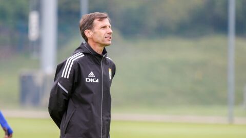 Jos&eacute; &Aacute;ngel Ziganda, entrenador del Real Oviedo. 22-04-2022