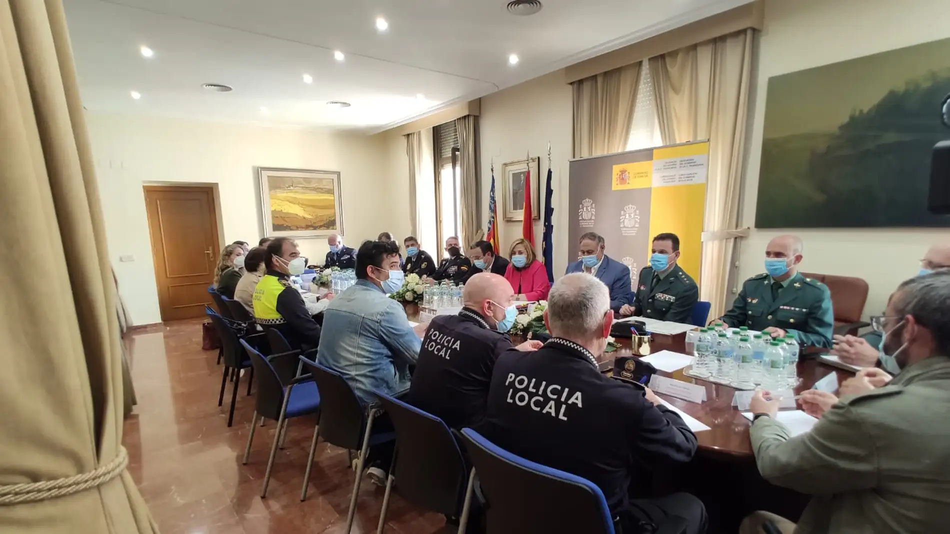 Araceli Poblador preside la reunión de coordinación de seguridad para Santa Faz