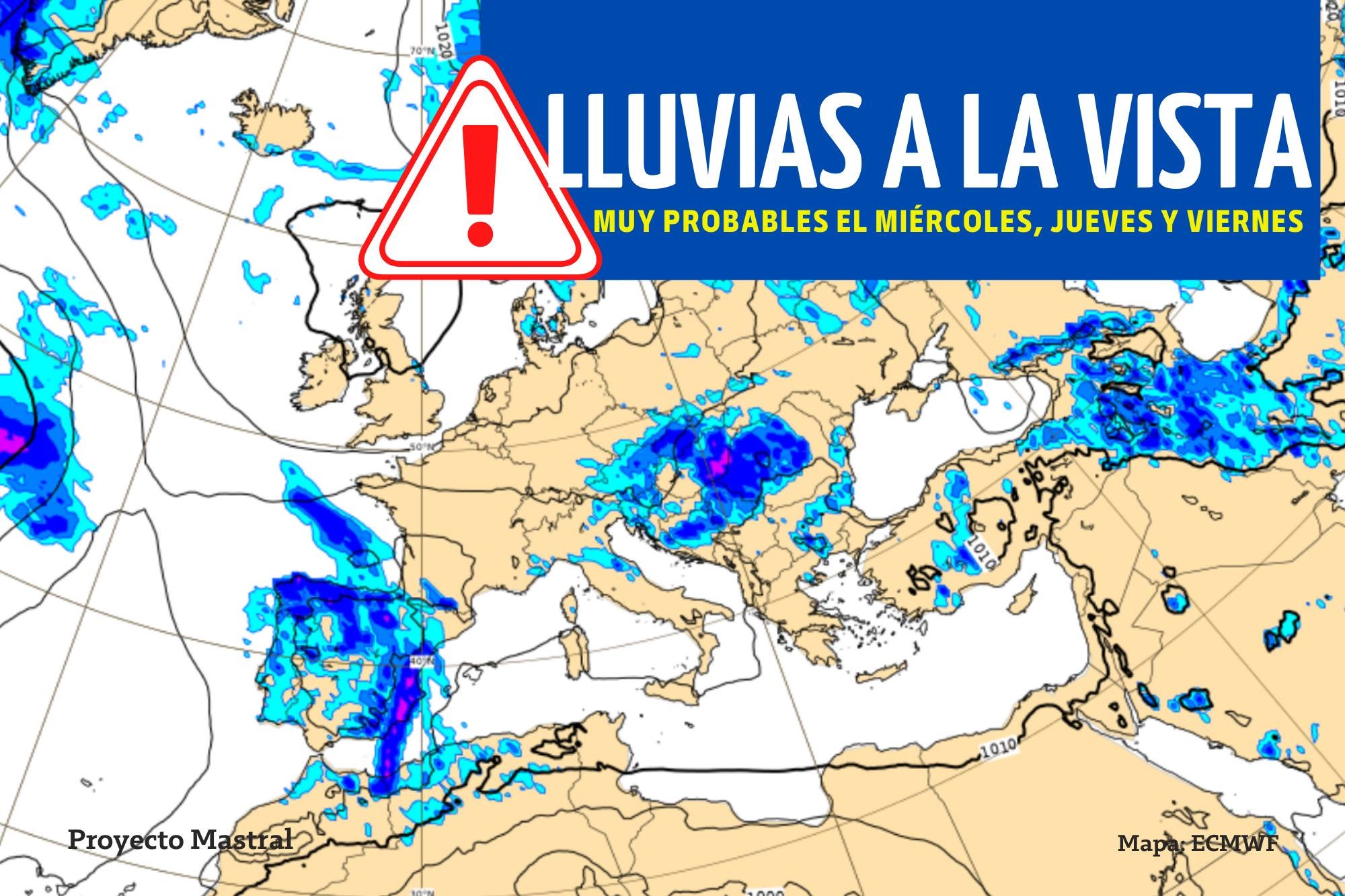 Proyecto Mastral predice lluvias para los dias miércoles, jueves y viernes Proyecto Mastral predice lluvias para los dias miércoles, jueves y viernes