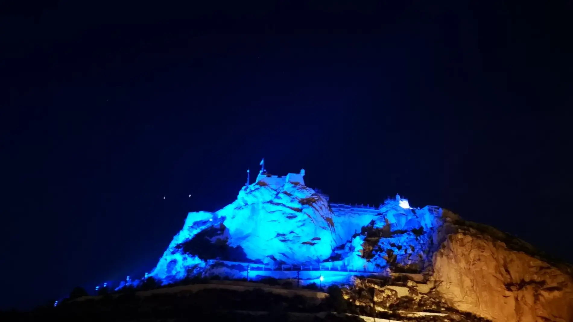 El castillo de Santa Bárbara se iluminará con el color azul de la bandera de la Unión Europea