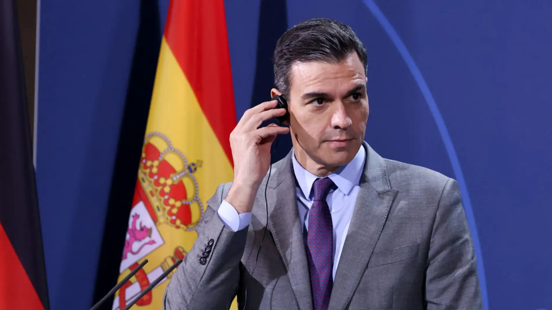 Pedro Sánchez, durante una rueda de prensa. / Getty Images