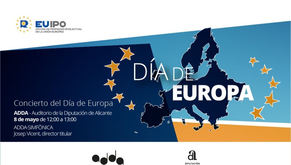 Cartel del concierto del Día de Europa en el ADDA
