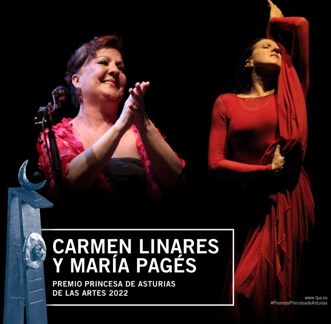 El premio de las Artes es para las artistas flamencas Carmen Linares y María Pagés El premio de las Artes es para las artistas flamencas Carmen Linares y María Pagés