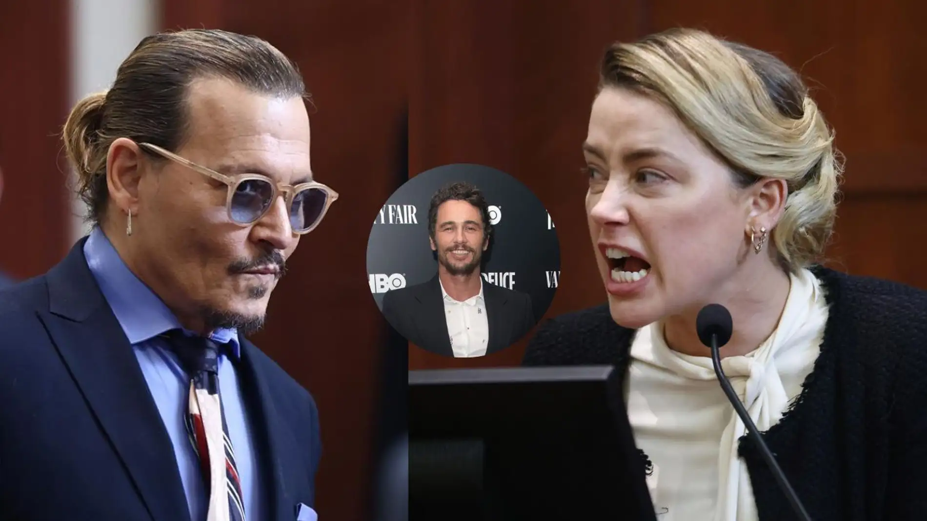 Amber Heard acusa a Johnny Depp de abofetearla porque estaba celoso de James Franco | Fotos: EFE / Getty