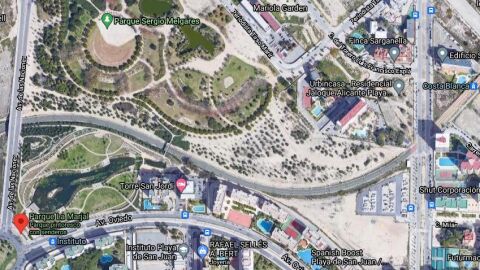 Zona del nuevo parque de la Playa de San Juan