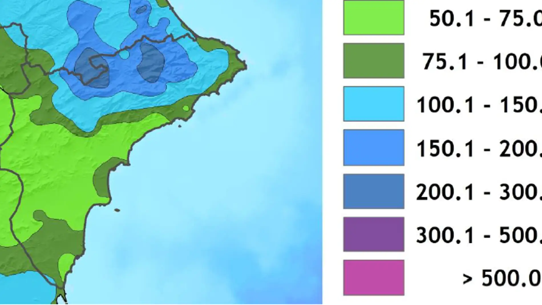 Dato de precipitación en abril en la provincia de Alicante en litros por metro cuadrado