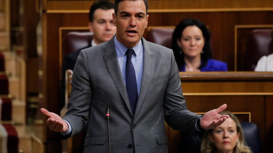 El presidente del Gobierno, Pedro S&aacute;nchez, interviene en la sesi&oacute;n de control al gobierno en el Congreso