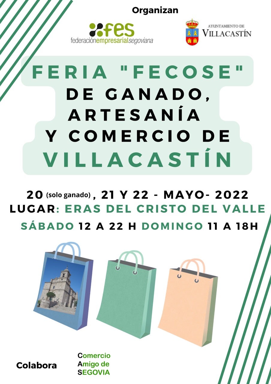 FECOSE estará presente en la XXI Feria de Agricultura, Ganadería y Artesanía de Villacastín FECOSE estará presente en la XXI Feria de Agricultura, Ganadería y Artesanía de Villacastín