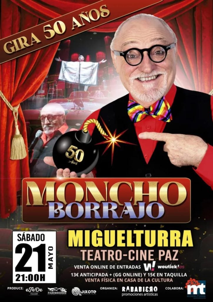Moncho Borrajo presenta este sábado en Miguelturra su nuevo espectáculo de humor "50 años" Moncho Borrajo presenta este sábado en Miguelturra su nuevo espectáculo de humor "50 años"