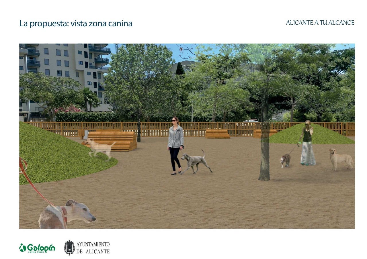 El 'santuario de las mascotas de Alicante' contará con dos zonas de libre paseo para perros grandes y pequeños El 'santuario de las mascotas de Alicante' contará con dos zonas de libre paseo para perros grandes y pequeños