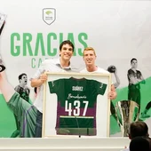 Carlos Suárez y Alberto Díaz, de Unicaja Carlos Suárez y Alberto Díaz, de Unicaja