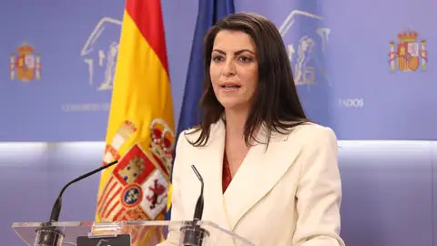 Imagen de archivo de la candidata de Vox a la Junta de Andalucía, Macarena Olona. 