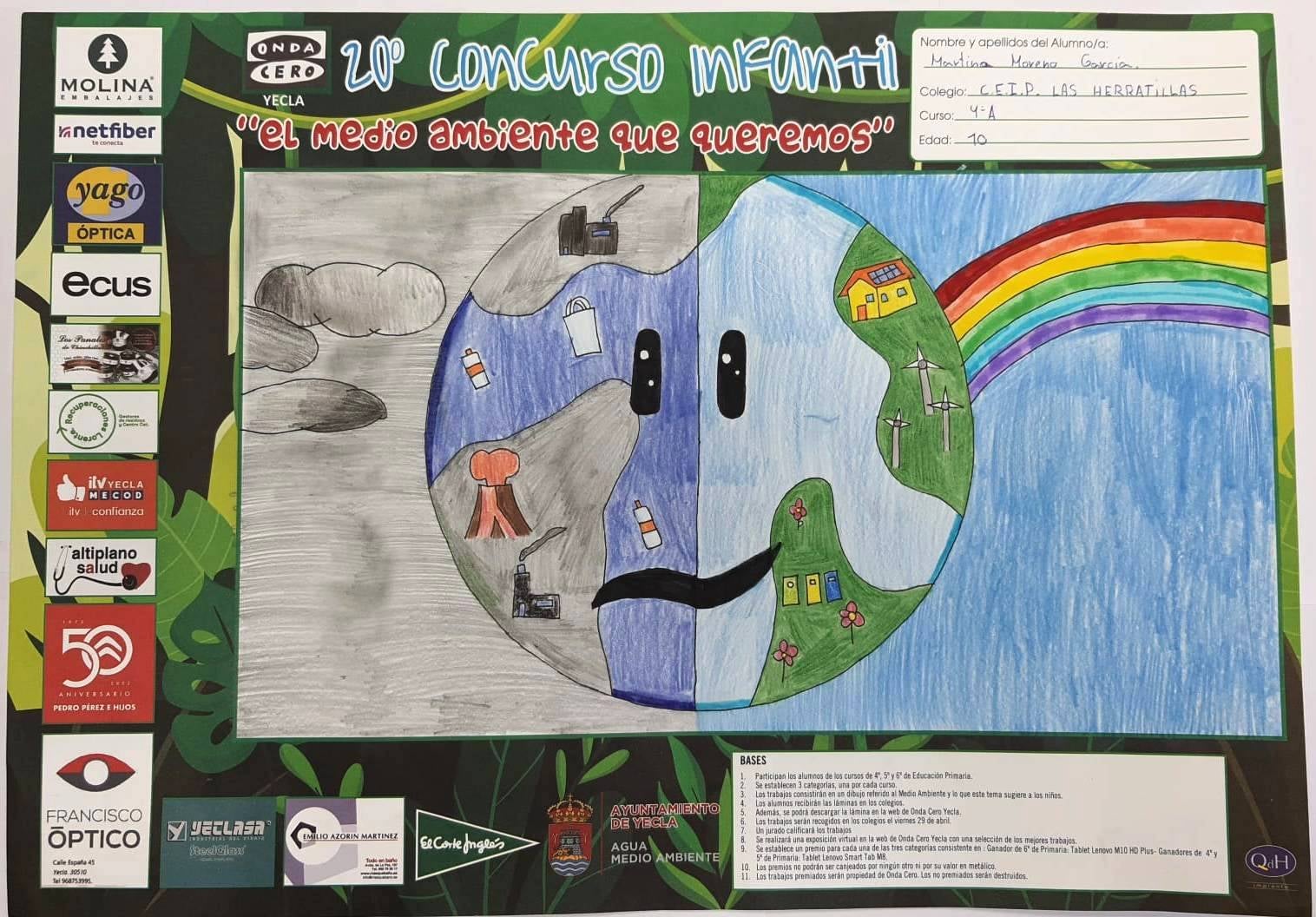 Martina Moreno García, del Colegio "Las Herratillas", ganadora en 4º de Primaria Martina Moreno García, del Colegio "Las Herratillas", ganadora en 4º de Primaria