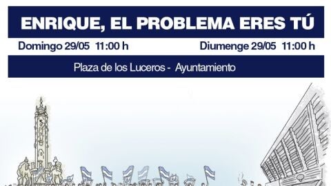 El cartel que promueve la manifestaci&oacute;n.