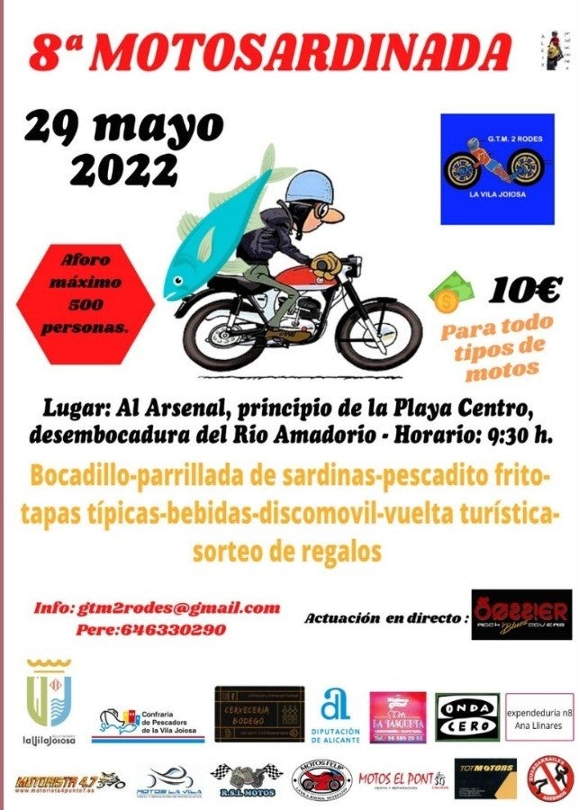 La Motosardinada de 2022 se mueve a la Playa Centro de la Vila La Motosardinada de 2022 se mueve a la Playa Centro de la Vila