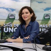 Isabel Díaz Ayuso, presidenta de la Comunidad de Madrid, en 'Más de uno' con Carlos Alsina