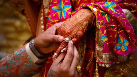 Imagen de archivo de una boda según el rito paquistaní