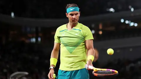 El tenista español Rafa Nadal en un partido de Roland Garros