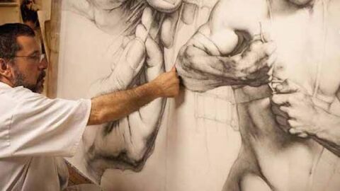 Joan Castej&oacute;n, pintor ilicitano afincado en Denia. 
