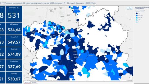 Incidencia acumulada de covid en las provincias de CLM