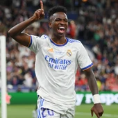 Vinicius celebra el gol de la final de la Champions League Vinicius celebra el gol de la final de la Champions League