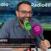 Juan del Val celebra en Radioestadio con Edu García la decimocuarta Champions del Real Madrid