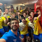 Los jugadores del Caserío celebrando una victoria en la fase de ascenso Los jugadores del Caserío celebrando una victoria en la fase de ascenso
