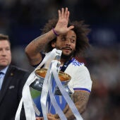 Marcelo, con el trofeo de la Champions