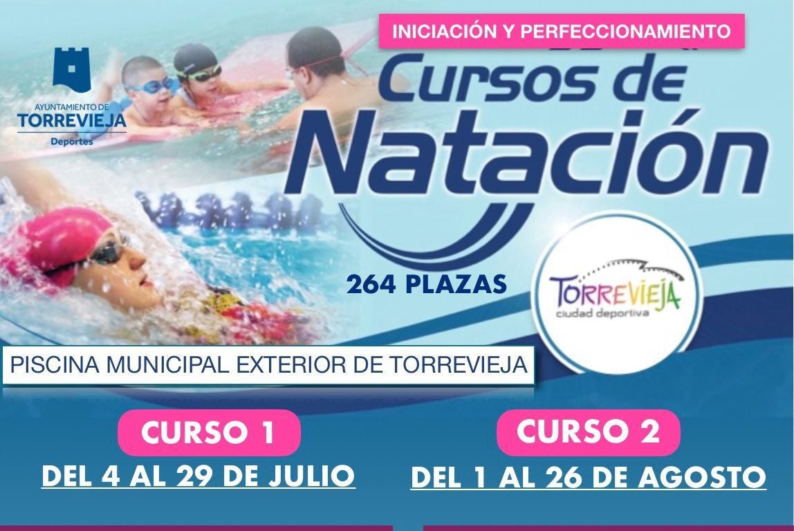 El próximo lunes se abre el plazo de inscripción para los Cursos de Verano de Natación en Torrevieja El próximo lunes se abre el plazo de inscripción para los Cursos de Verano de Natación en Torrevieja
