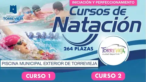 Lunes 13 de junio se abre el plazo de inscripción en Torrevieja para los cursos de verano de natación    