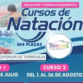 Lunes 13 de junio se abre el plazo de inscripción en Torrevieja para los cursos de verano de natación Lunes 13 de junio se abre el plazo de inscripción en Torrevieja para los cursos de verano de natación