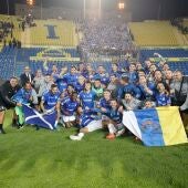 Los jugadores del Tenerife celebran el pase a la final del playoff