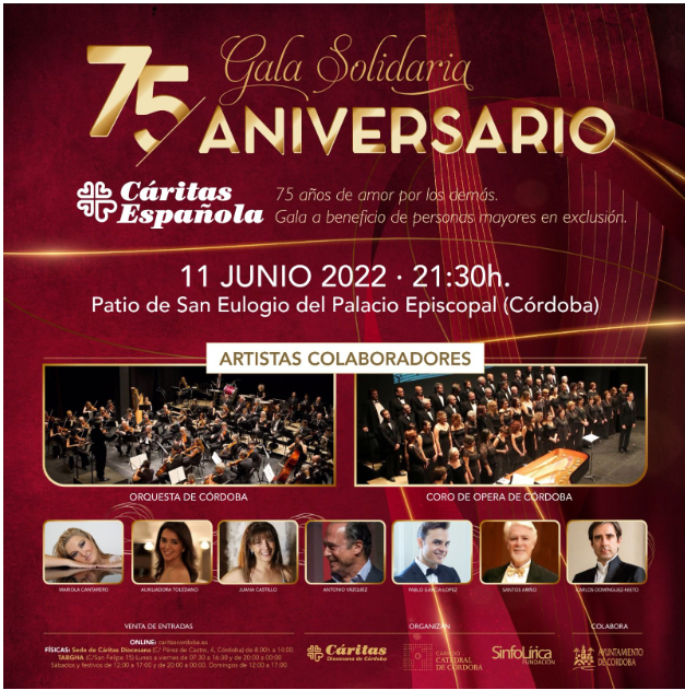 Cáritas Córdoba anima a los cordobeses a que acudan a la Gala benéfica de Zarzuela y Ópera del próximo sábado Cáritas Córdoba anima a los cordobeses a que acudan a la Gala benéfica de Zarzuela y Ópera del próximo sábado