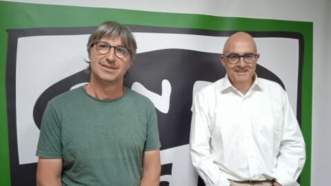 Ram&oacute;n Royo, gerente de ATADI, y Rodolfo Pangua, gerente del Centro Comercial Abierto de Teruel
