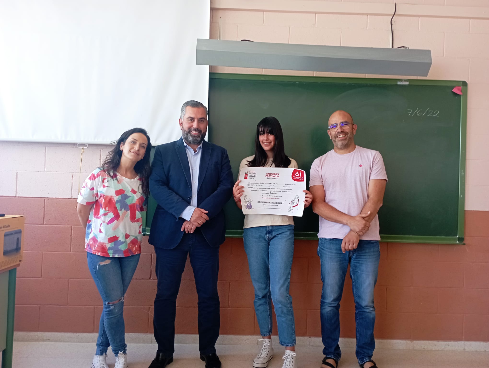 Una alumna del IES Clara Campoamor, de Lucena, ganadora del concurso de relato corto de Coca-cola Una alumna del IES Clara Campoamor, de Lucena, ganadora del concurso de relato corto de Coca-cola