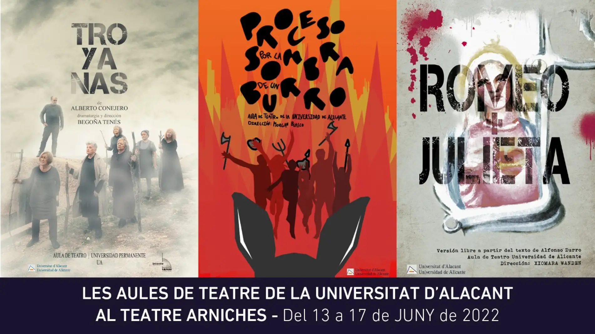 Las últimas producciones del Aula de Teatro de la Universidad de Alicante