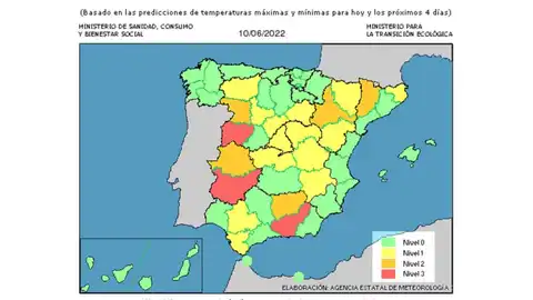 Se declara la alerta roja en la provincia de Badajoz por altas temperaturas y mantiene el naranja en la provincia de Cáceres
