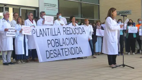 Protesta en el Centro de Salud de Cuarte de Huerva
