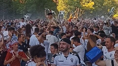 La afici&oacute;n albacete&ntilde;a vibr&oacute; con el ascenso en el Parque Abelardo S&aacute;nchez