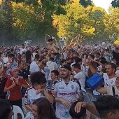 La afición albaceteña vibró con el ascenso en el Parque Abelardo Sánchez