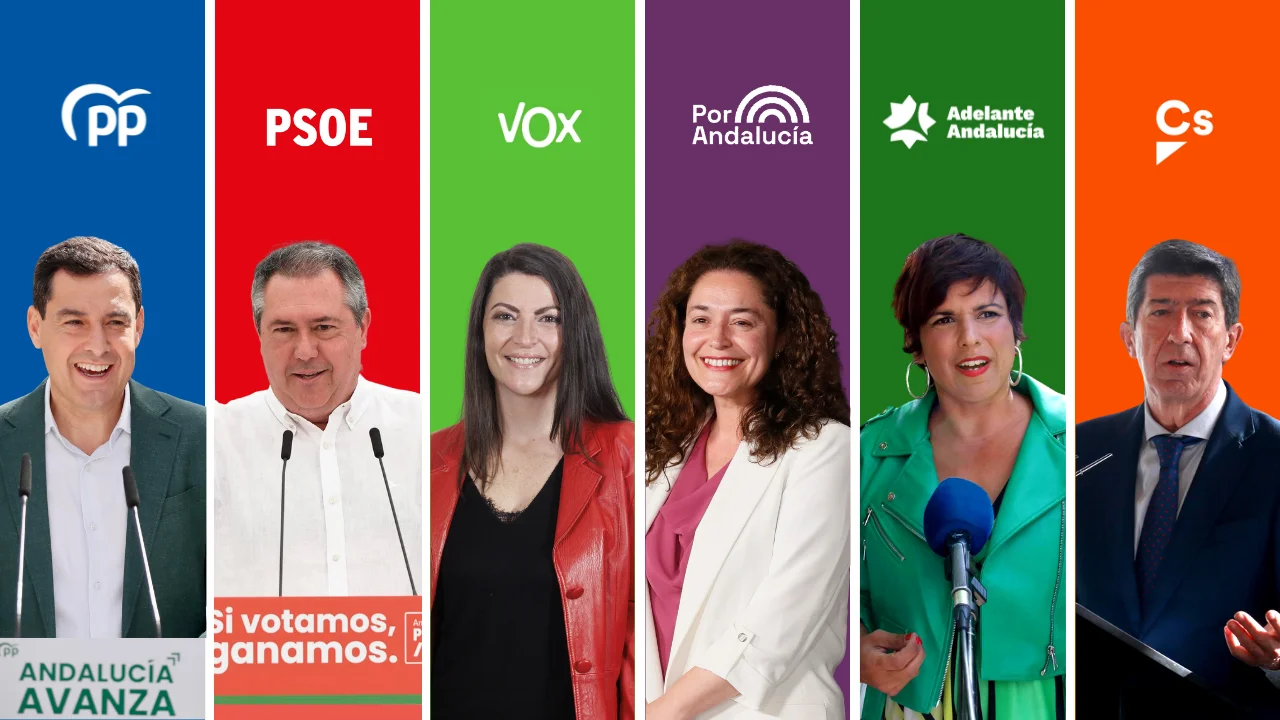 Elecciones Andalucía: imagen de los principales candidatos