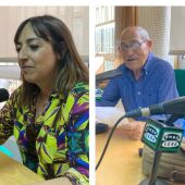 Miriam Andrés, secretaria provincial del PSOE Y José María Ruiz Ortega