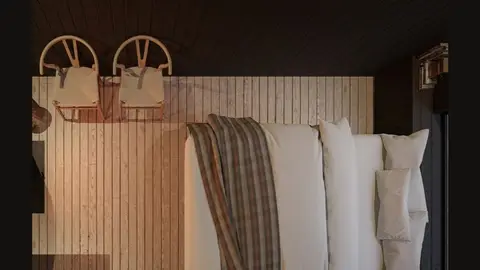 Una de las cabañas del camping El primer glamping de Sarria