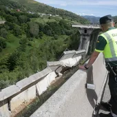 Imaxe do viaducto da A6 siniestrado. Europa Press. Imaxe do viaducto da A6 siniestrado. Europa Press.