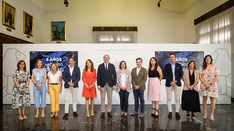 Concejales del PP y Ciudadanos en el Ayuntamiento de Zaragoza