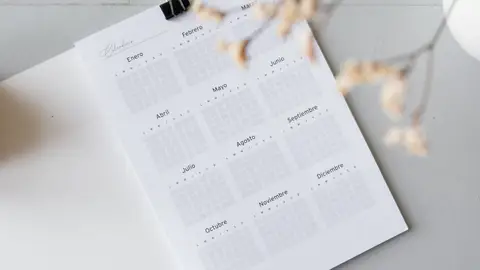 Calendario con los meses del año
