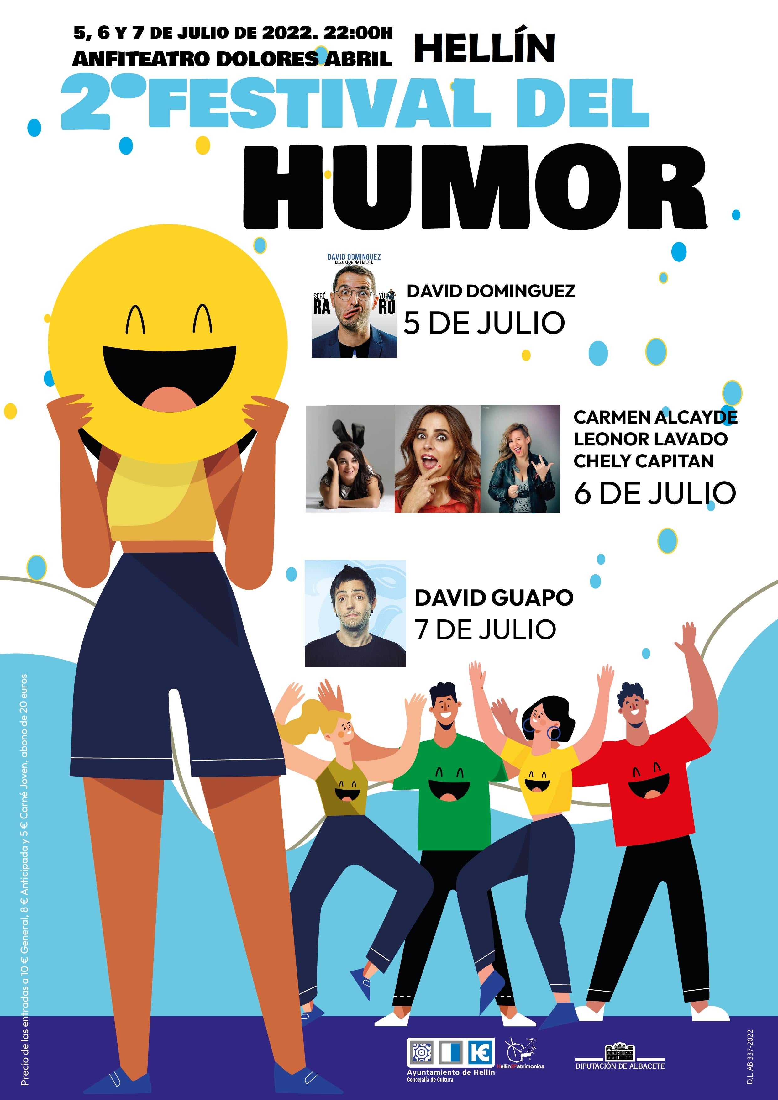 El 2º Festival del Humor animará el verano en Hellín con David Guapo y Leonor Lavado entre otros artistas El 2º Festival del Humor animará el verano en Hellín con David Guapo y Leonor Lavado entre otros artistas