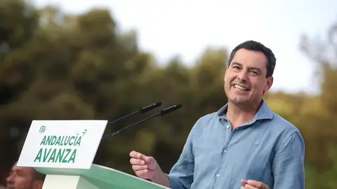El candidato popular a la presidencia de la Junta de Andalucía, Juan Manuel Moreno El candidato popular a la presidencia de la Junta de Andalucía, Juan Manuel Moreno
