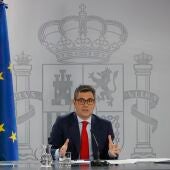 El ministro de la Presidencia, Relaciones con las Cortes y Memoria Democrática de España, Félix Bolaños
